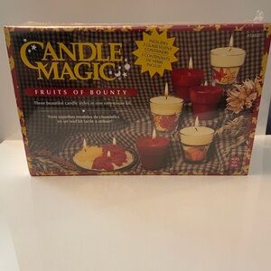Red and Cream Party Candle Decorations